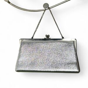 LIKE NEW Vintage Ande 1960’s Glittering Silver Clutch Purse